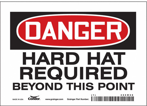 Safety Sign 5 in x 7 in Vinyl