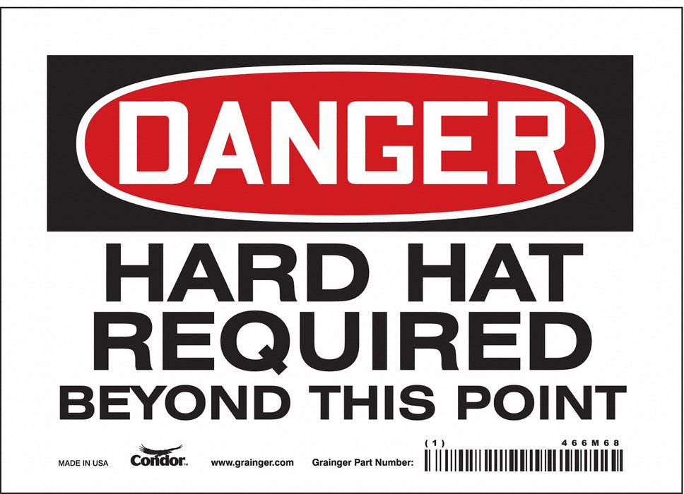 Safety Sign 5 in x 7 in Vinyl