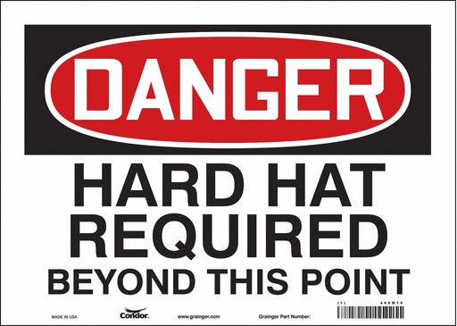 Safety Sign 10 inx14 in Vinyl