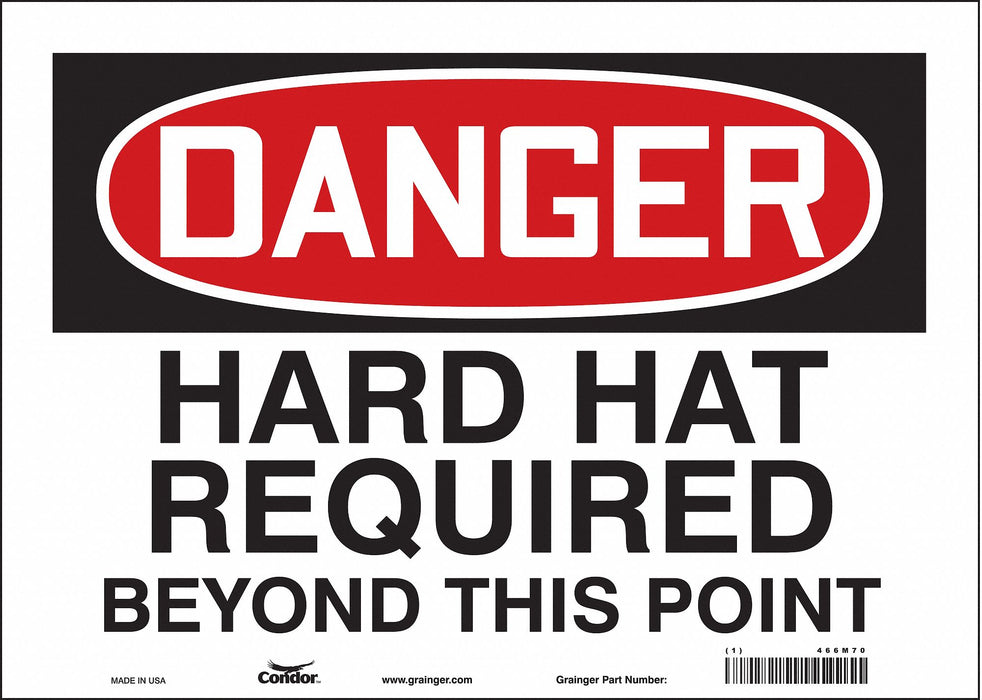 Safety Sign 10 inx14 in Vinyl