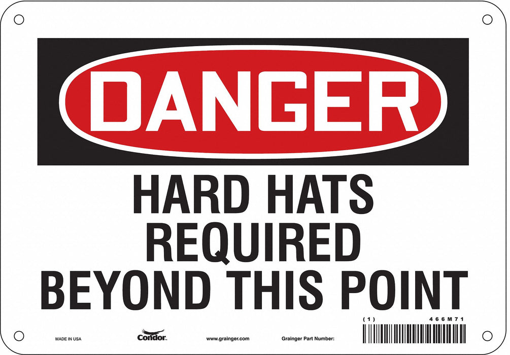Safety Sign 7 in x 10 in Aluminum