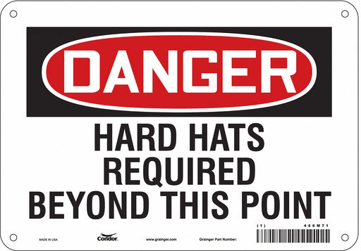 Safety Sign 7 in x 10 in Aluminum