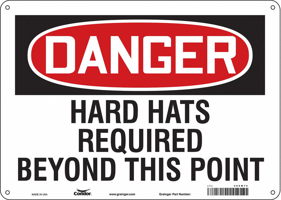 Safety Sign 10 in x 14 in Polyethylene