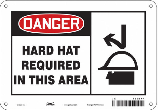 Safety Sign 7 in x 10 in Aluminum