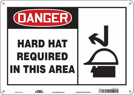 Safety Sign 10 inx14 in Aluminum