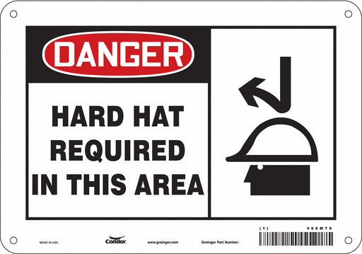 Safety Sign 7 inx10 in Polyethylene