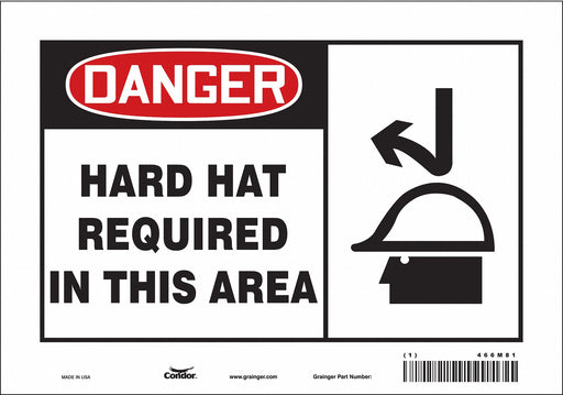 Safety Sign 7 in x 10 in Vinyl
