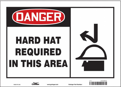 Safety Sign 10 in x 14 in Vinyl