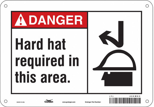 Safety Sign 7 in x 10 in Aluminum
