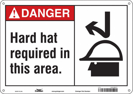 Safety Sign 10 in x 14 in Polyethylene