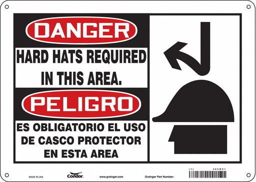 Safety Sign 10 in x 14 in Aluminum