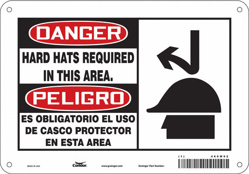 Safety Sign 7 inx10 in Polyethylene