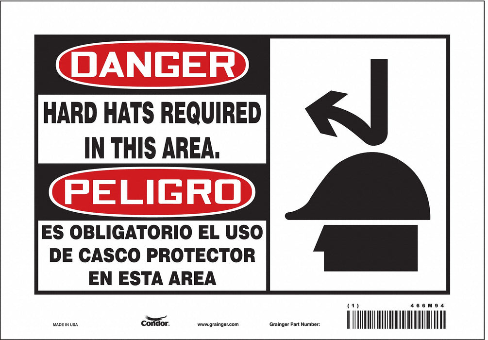 Safety Sign 7 inx10 in Vinyl