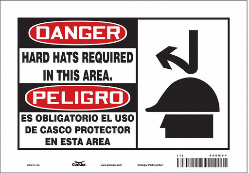 Safety Sign 7 inx10 in Vinyl