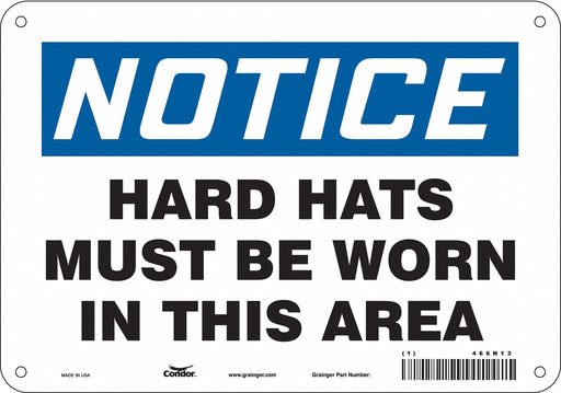 Safety Sign 7 in x 10 in Polyethylene