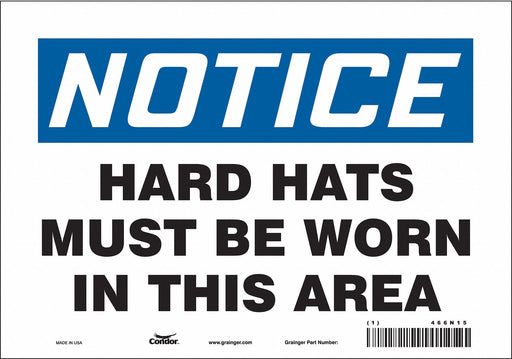 Safety Sign 7 in x 10 in Vinyl