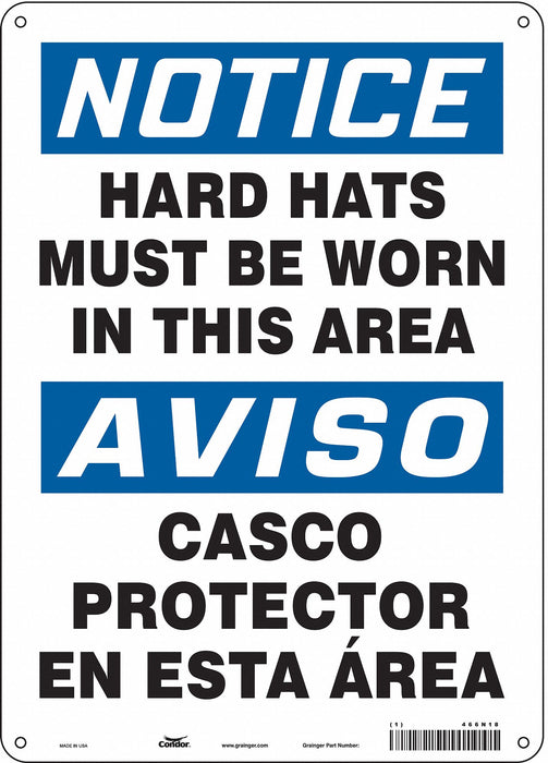 Safety Sign 14 in x 10 in Polyethylene