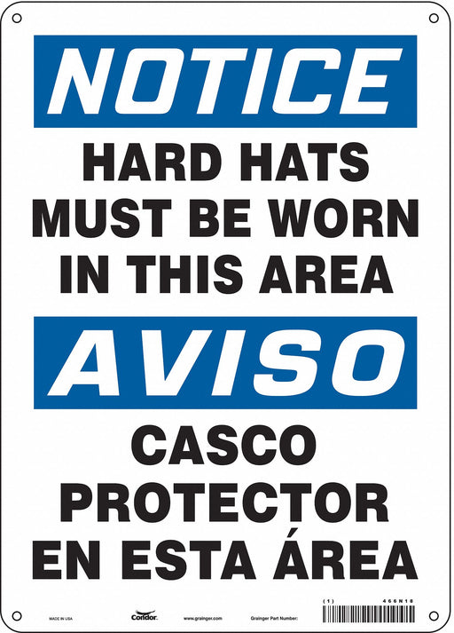 Safety Sign 14 in x 10 in Polyethylene