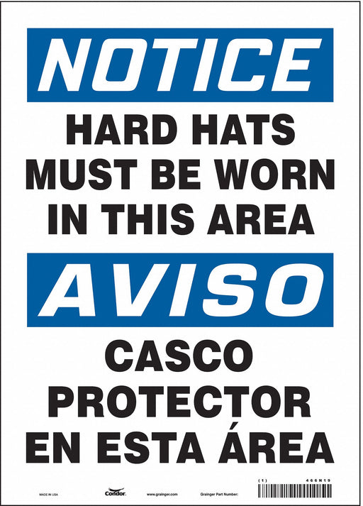 Safety Sign 14 in x 10 in Vinyl