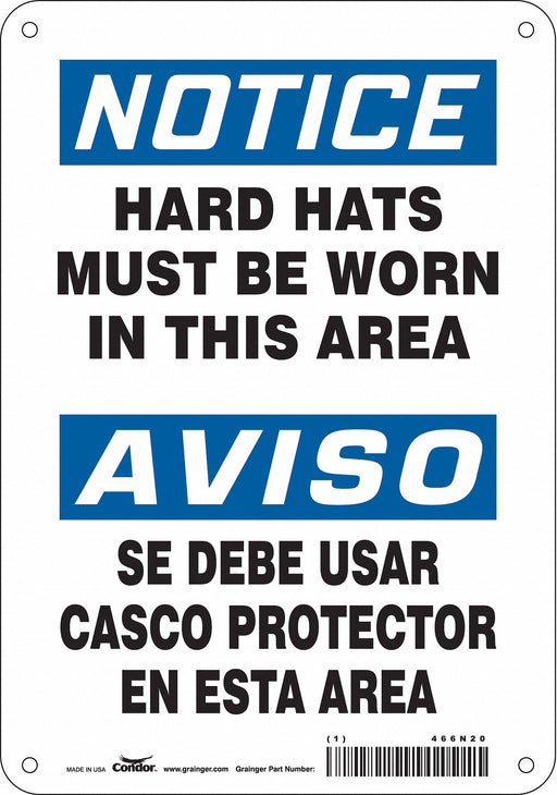 Safety Sign 10 inx7 in Aluminum