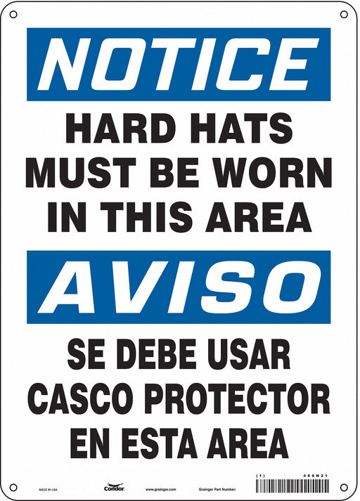 Safety Sign 14 in x 10 in Aluminum
