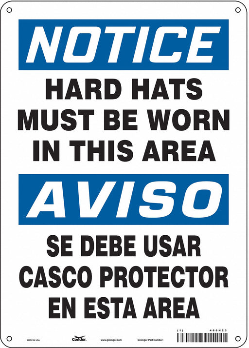 Safety Sign 14 in x 10 in Polyethylene