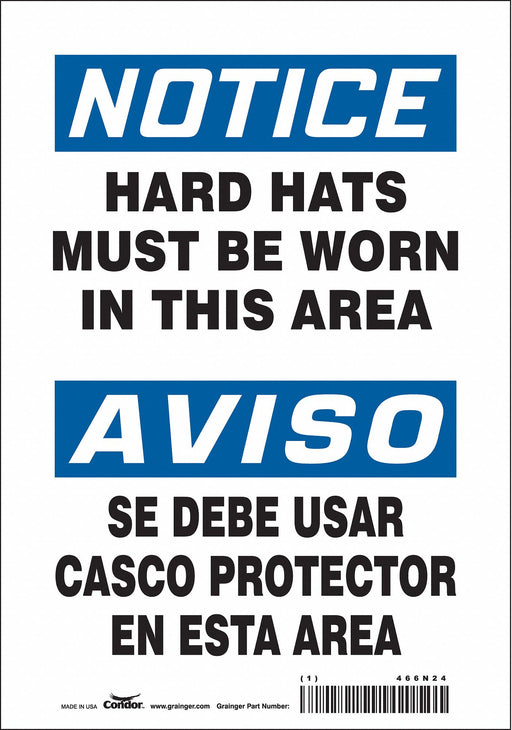 Safety Sign 10 in x 7 in Vinyl