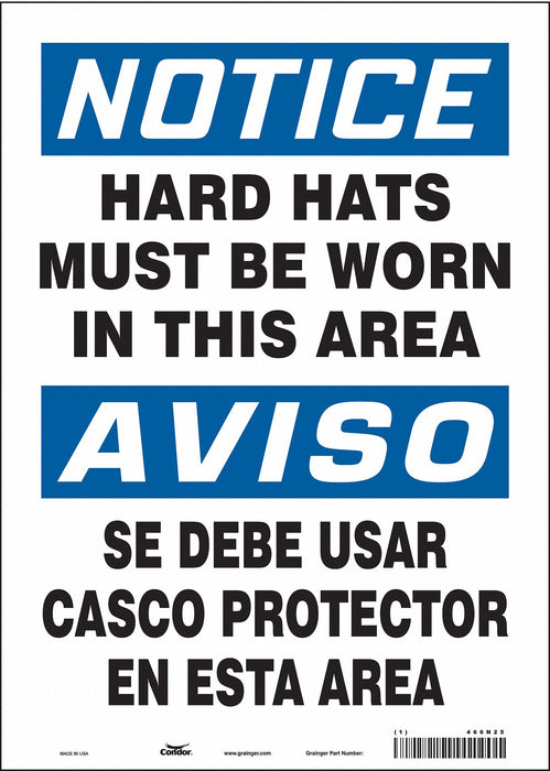 Safety Sign 14 in x 10 in Vinyl