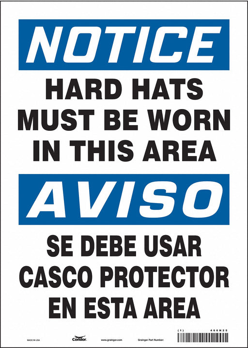 Safety Sign 14 in x 10 in Vinyl