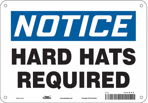 Safety Sign 7 in x 10 in Aluminum