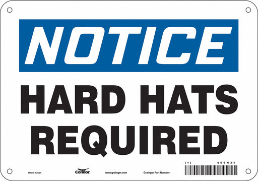 Safety Sign 7 in x 10 in Polyethylene