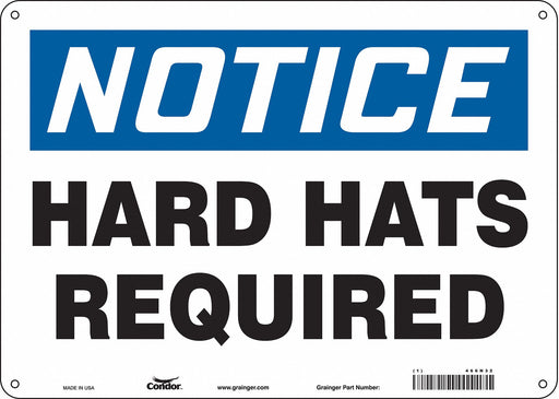 Safety Sign 10 in x 14 in Polyethylene