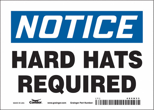 Safety Sign 5 in x 7 in Vinyl