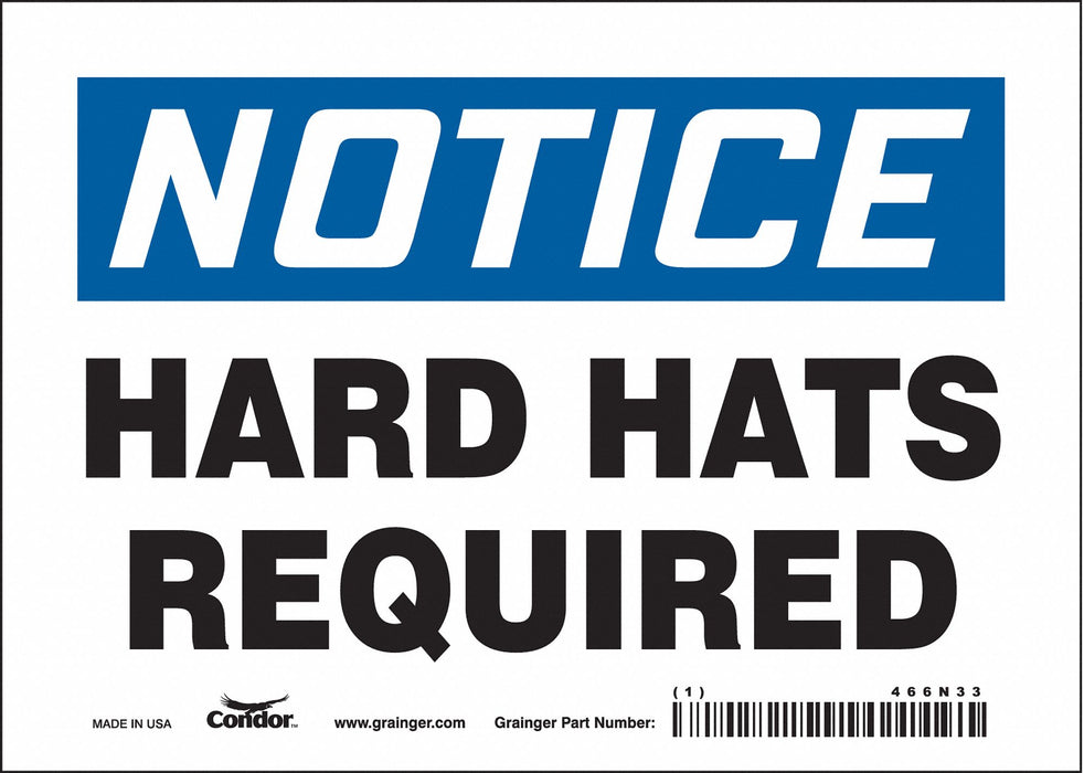 Safety Sign 5 in x 7 in Vinyl