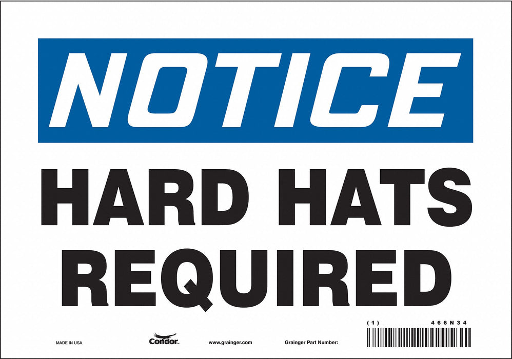 Safety Sign 7 inx10 in Vinyl