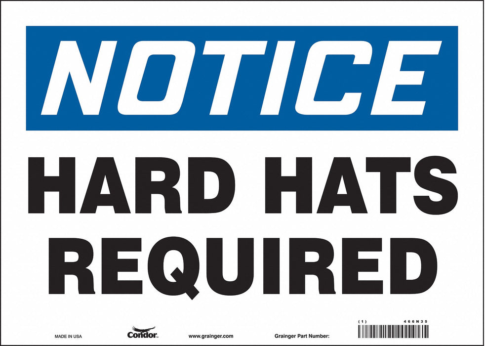 Safety Sign 10 in x 14 in Vinyl