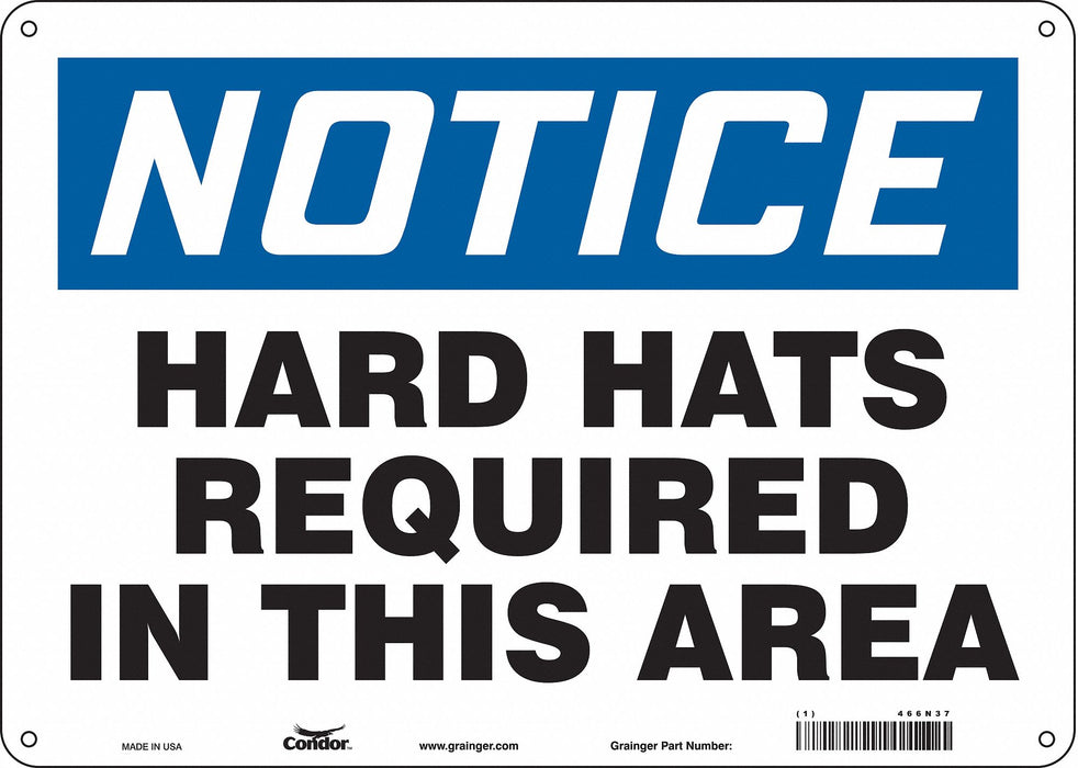 Safety Sign 10 in x 14 in Aluminum