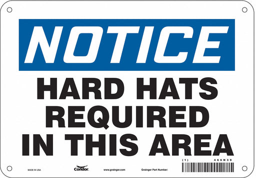 Safety Sign 7 inx10 in Polyethylene
