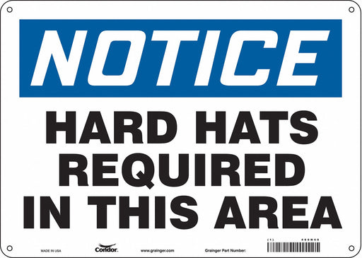 Safety Sign 10 inx14 in Polyethylene