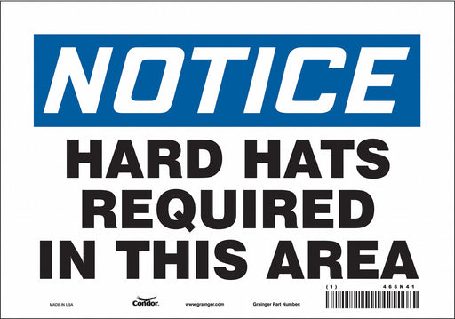 Safety Sign 7 in x 10 in Vinyl
