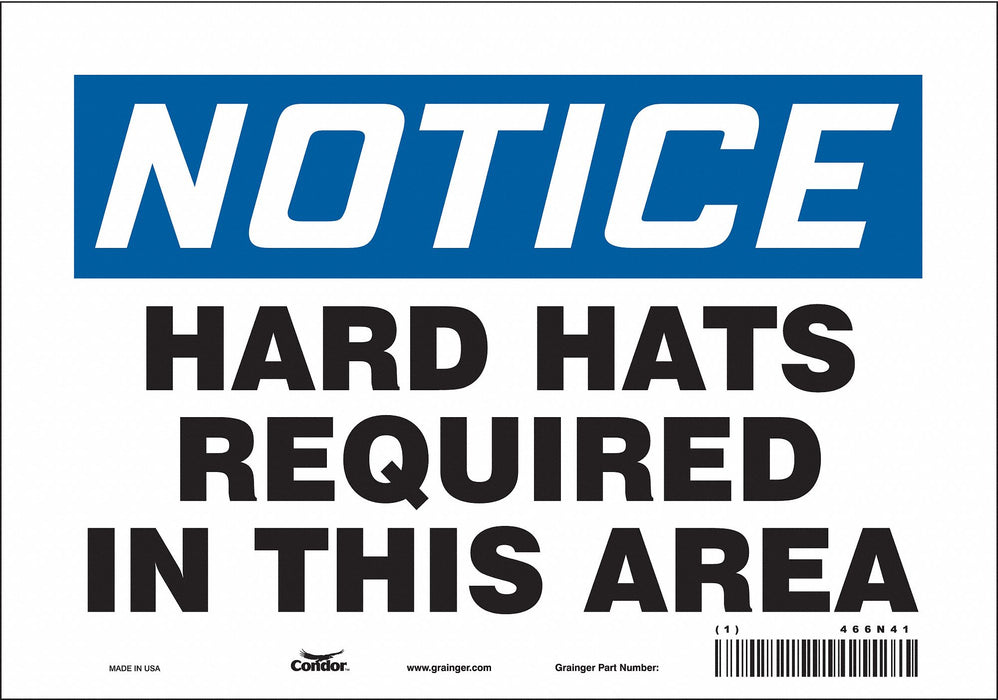 Safety Sign 7 in x 10 in Vinyl