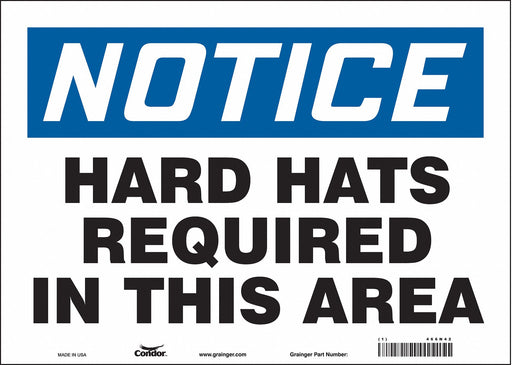 Safety Sign 10 in x 14 in Vinyl