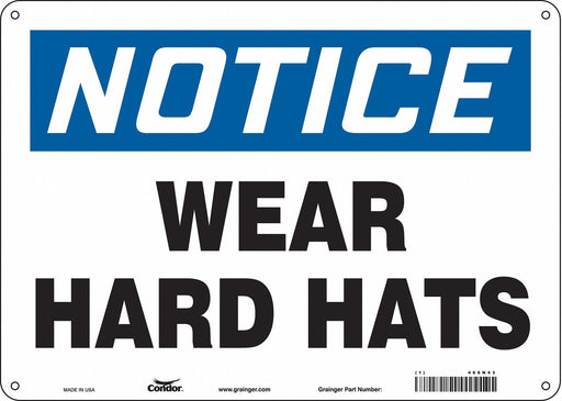 Safety Sign 10 in x 14 in Aluminum
