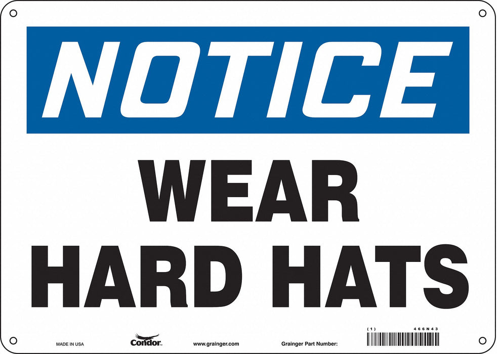 Safety Sign 10 in x 14 in Aluminum