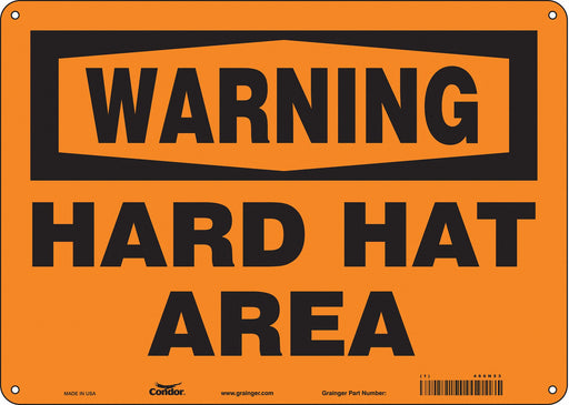 Safety Sign 10 inx14 in Aluminum