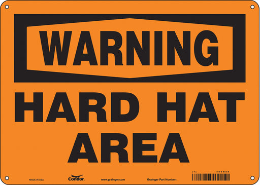 Safety Sign 10 in x 14 in Polyethylene