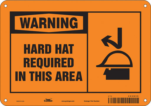 Safety Sign 7 in x 10 in Aluminum