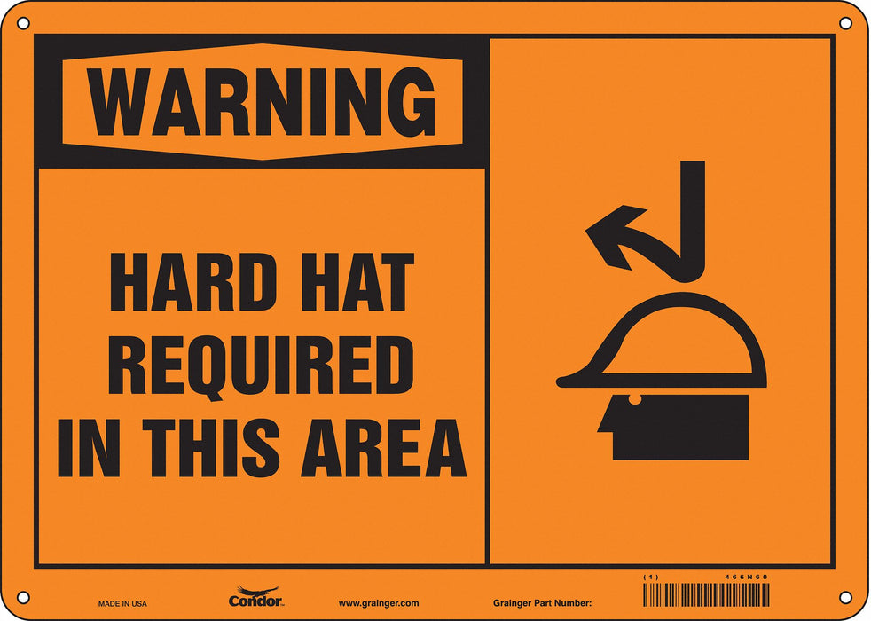 Safety Sign 10 inx14 in Aluminum