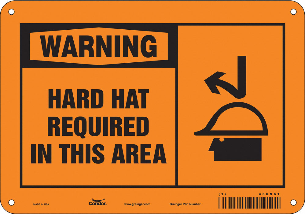 Safety Sign 7 inx10 in Polyethylene