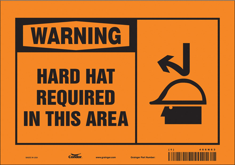 Safety Sign 7 in x 10 in Vinyl